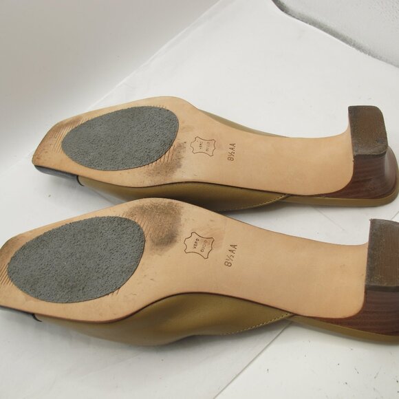 Talbot’s Bunny tan leather slide with black patent leather toe 8.5N - Picture 6 of 6